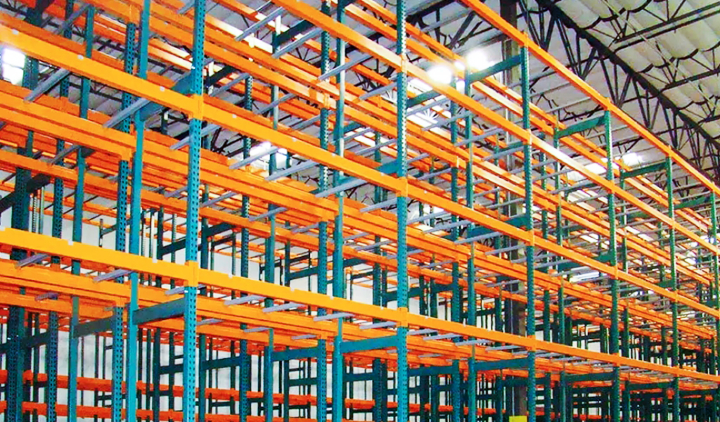 Double-Deep Rack in a warehouse.